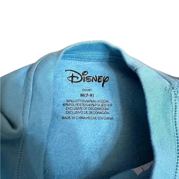 Disney Lilo & Stitch Ohana Embroidered Front Screen Print Back Sweater Juniors M - Picture 11 of 15